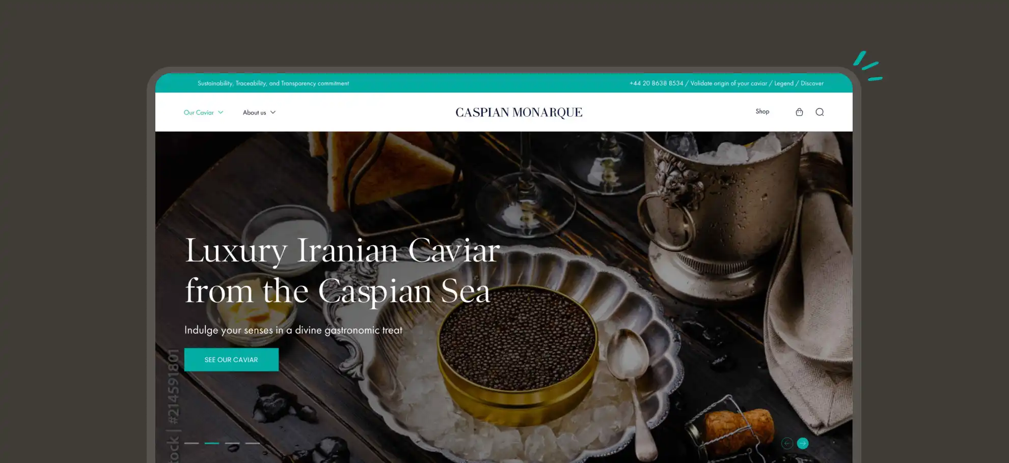 Caspian Caviar website redesign services